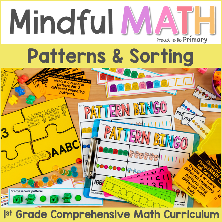 1st Grade 1 Creating Patterns Patterning & Sorting Worksheets Activities Games
