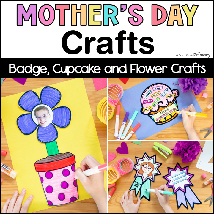 Mother's Day Craft Flower Craft Happy Mother's Day Gift Template with Photos