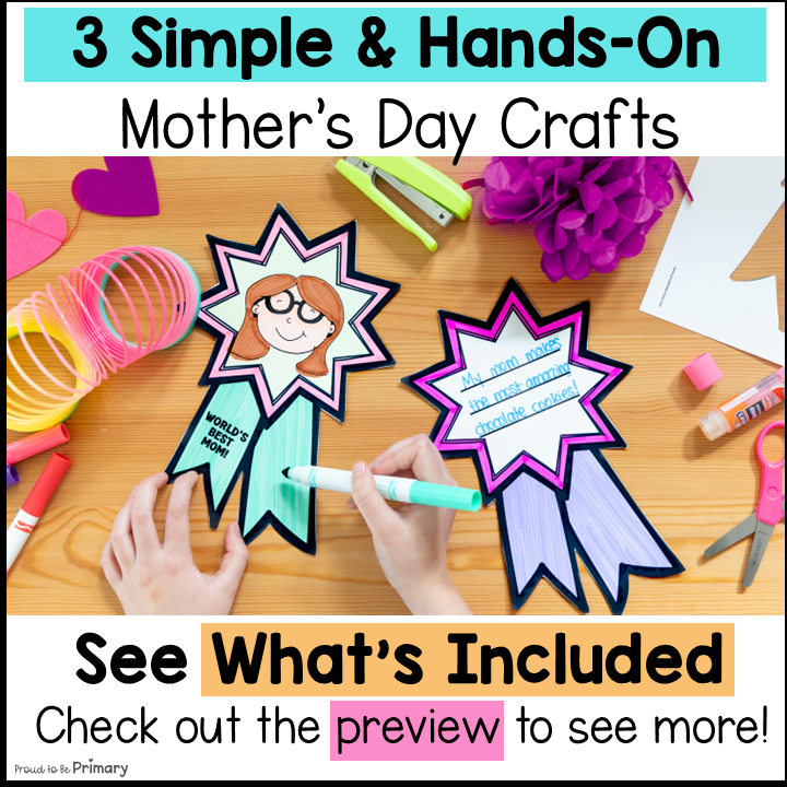 Mother's Day Craft Flower Craft Happy Mother's Day Gift Template with Photos