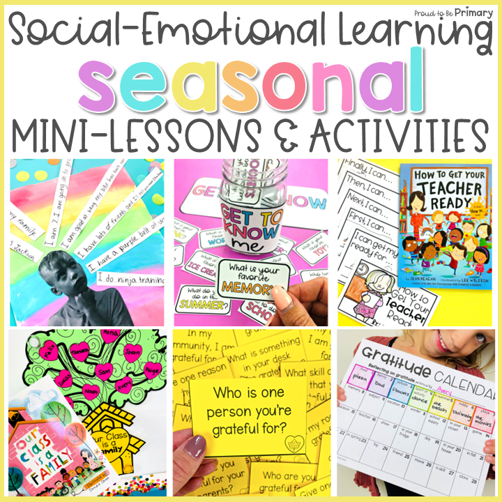 Seasonal Social Emotional Self-Esteem, Growth Mindset Activities, Worksheets, & Games