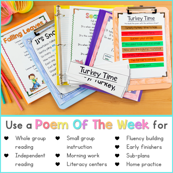 Poem of the Week 3 - 22 poems and activities
