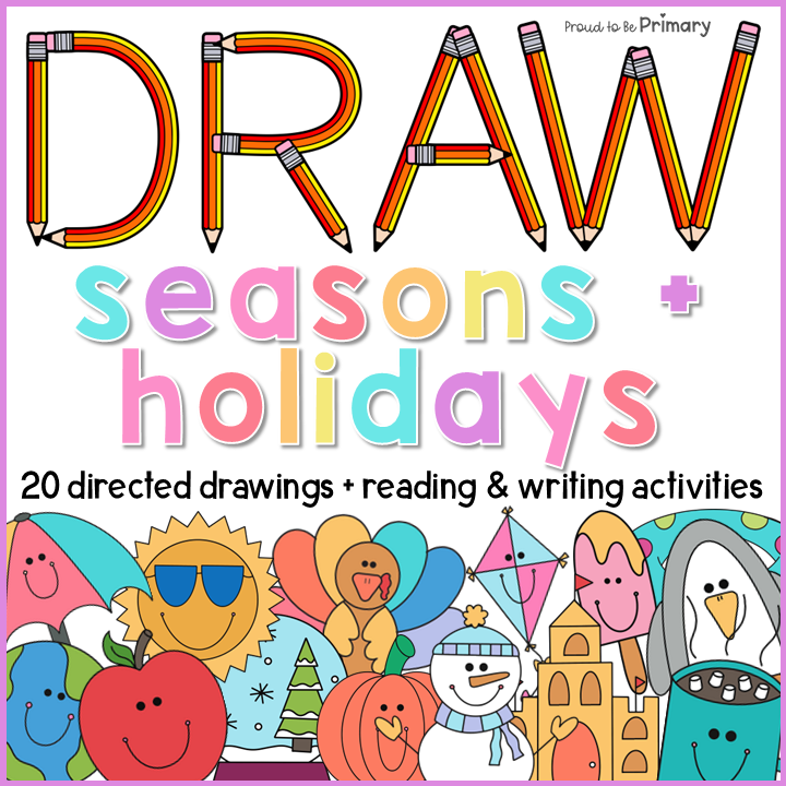 Directed Drawing, Writing, & Reading Activities for Fall, Winter, Spring, Summer