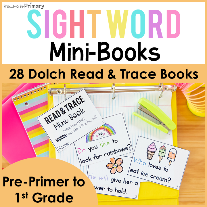 Dolch Printable Sight Word Decodable Books - Pre Primer 1st Grade Kindergarten