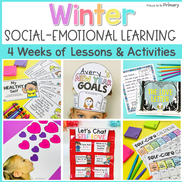 Winter Christmas Valentine SEL Activities Give Self-Love Friendship Mindfulness