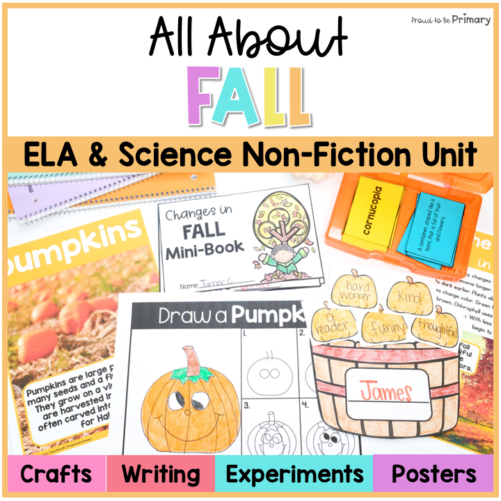 Fall Leaves Pumpkin Apple Unit, Science, Writing Activities, Craft, Life Cycle