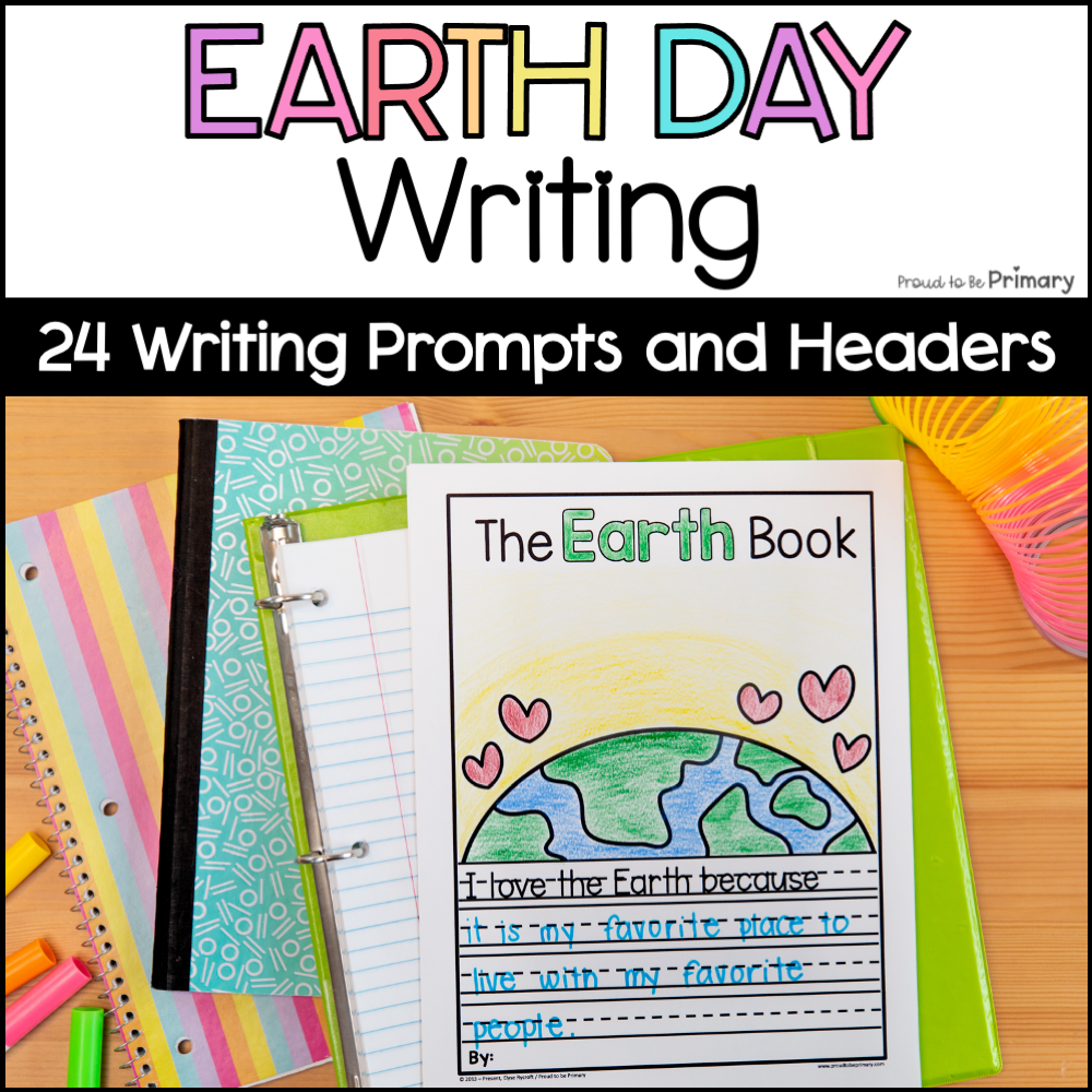 Earth Day Writing Prompt Paper Crafts - I Can Help the Earth Day Book Activities