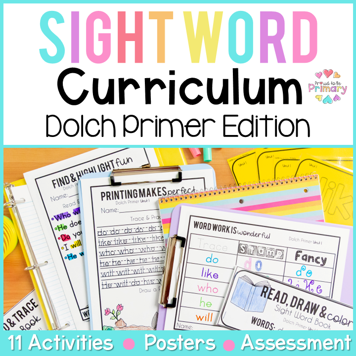 Kindergarten Sight Words Lists, Activities, Worksheets, Flash Cards, Assessments