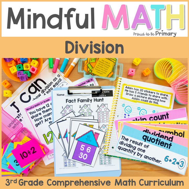 3rd Grade Mindful Math Unit Division Worksheets Equal Groups Repeated Subtraction Arrays