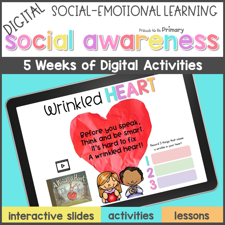 Empathy Social Awareness Skills Lessons Digital Activity Slides, Game, Scenarios