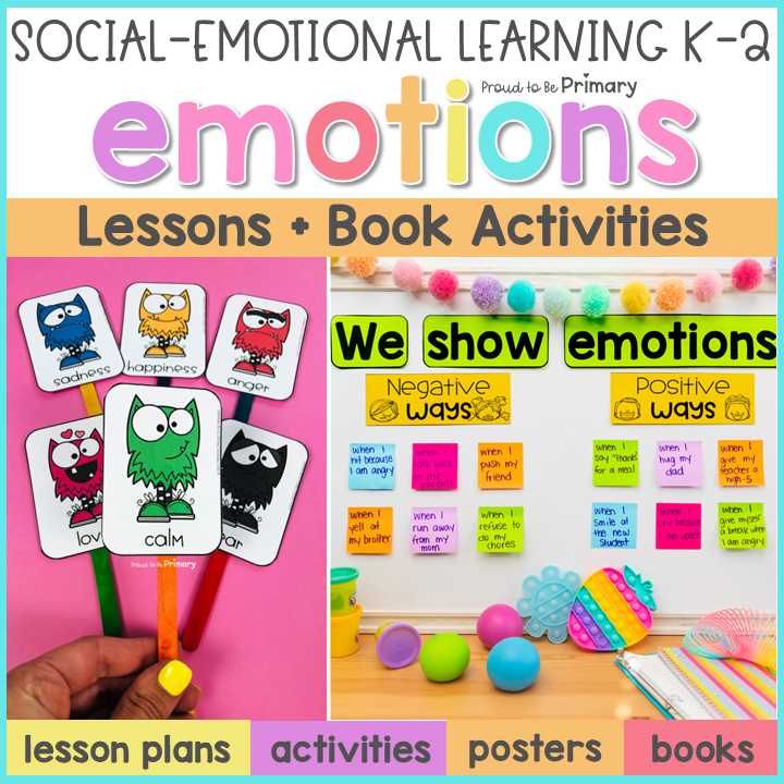 Emotions Picture Book Activities Craft, Book Companion Lesson & SEL Worksheets