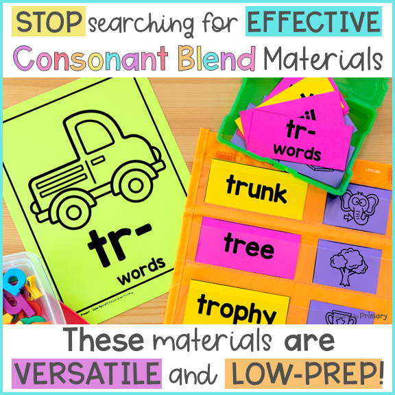 Consonant Blends (br cr dr fr gr pr tr) - Word List and Sentences 