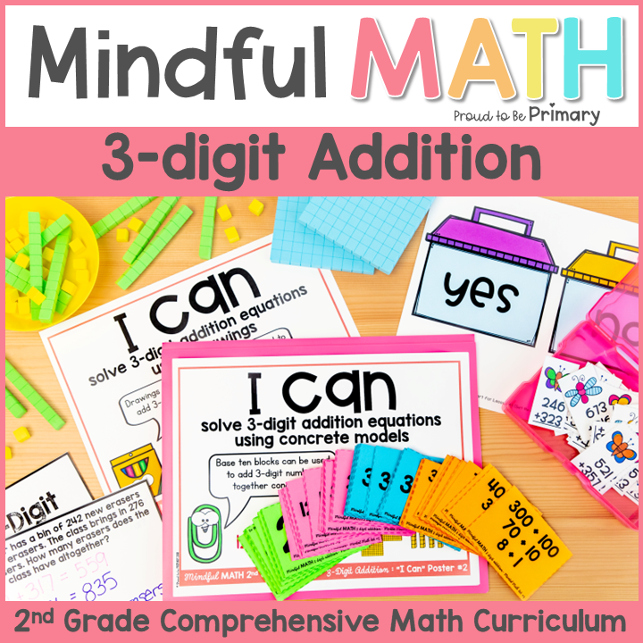 Grade 2 Math Unit - 3-Digit Addition with Regrouping - 2nd Grade Math Centers