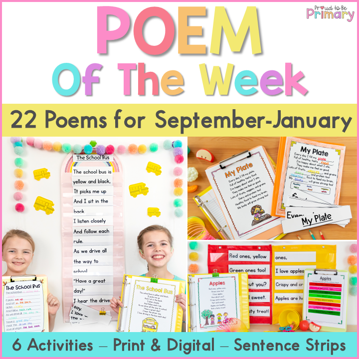 Poem of the Week - 22 Weekly Poems & Poetry Shared Reading & Fluency Activities