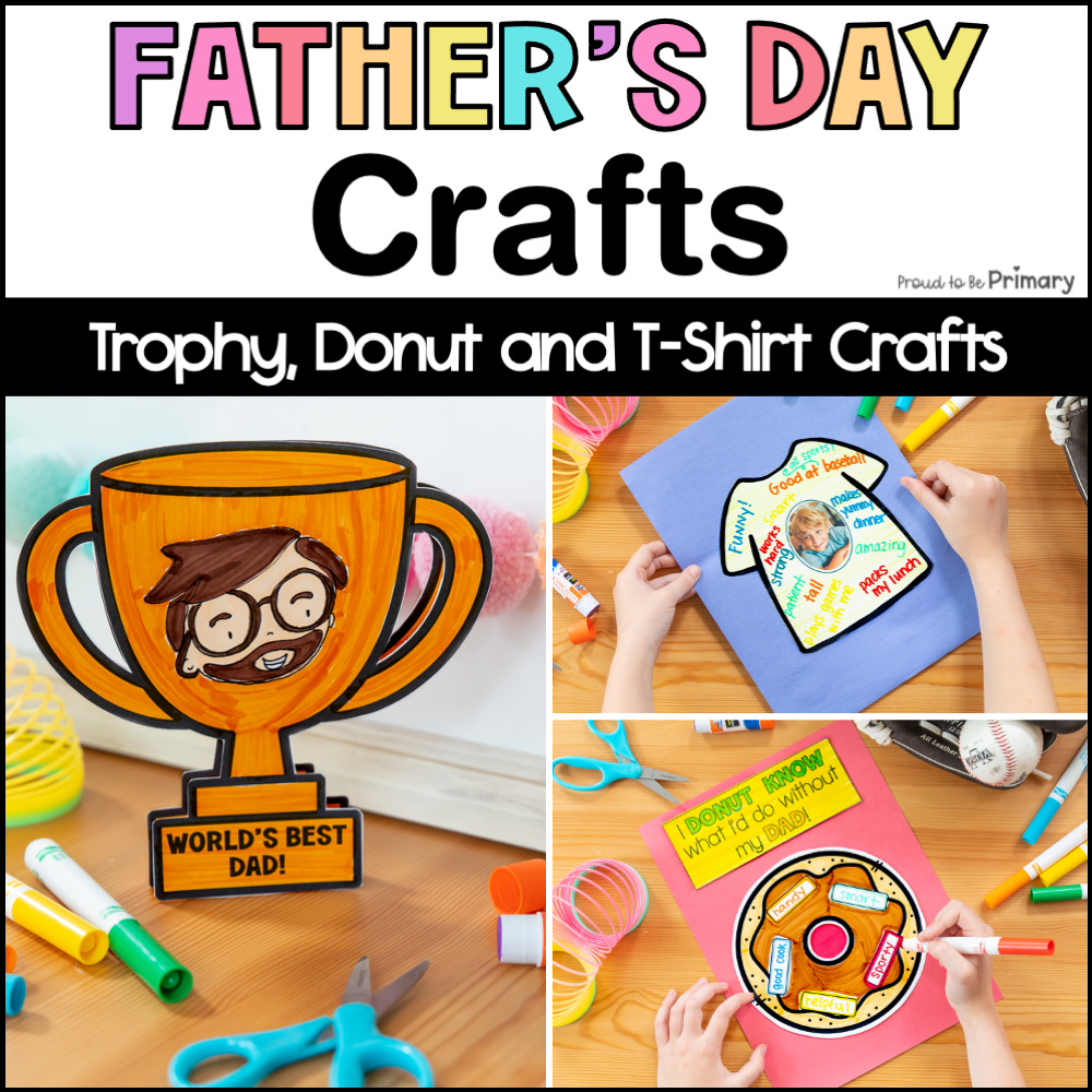 Father's Day Craft Father's Day Gift Activities Art Project Coloring and Trophy