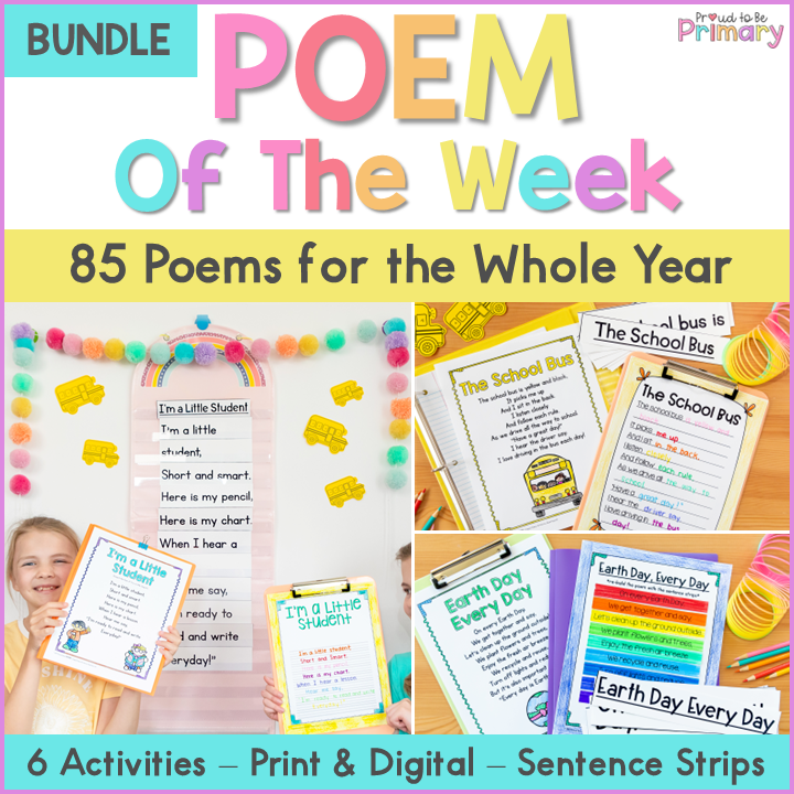 85 Weekly Poems & Poetry Comprehension Small Group Shared Reading Activities