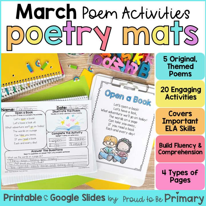 March Spring St Patricks Day Poems Poetry Reading Comprehension Morning Work