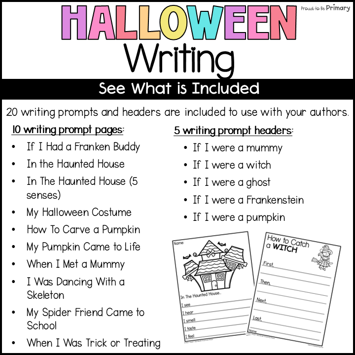 Halloween Writing Paper Prompts Crafts Station Activities How to Catch a Witch