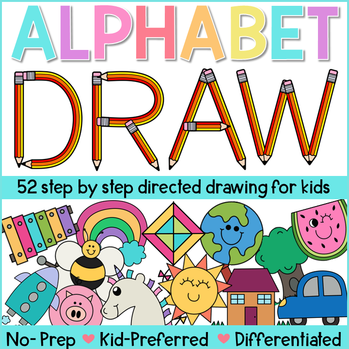 Alphabet Letter Tracing & Directed Drawing Worksheets - How to Draw Step By Step