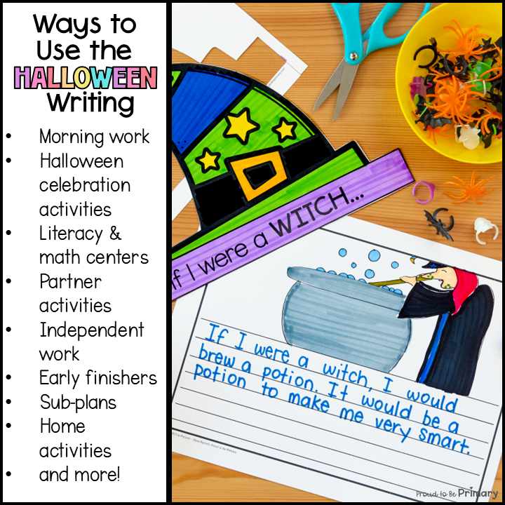 Halloween Writing Paper Prompts Crafts Station Activities How to Catch a Witch