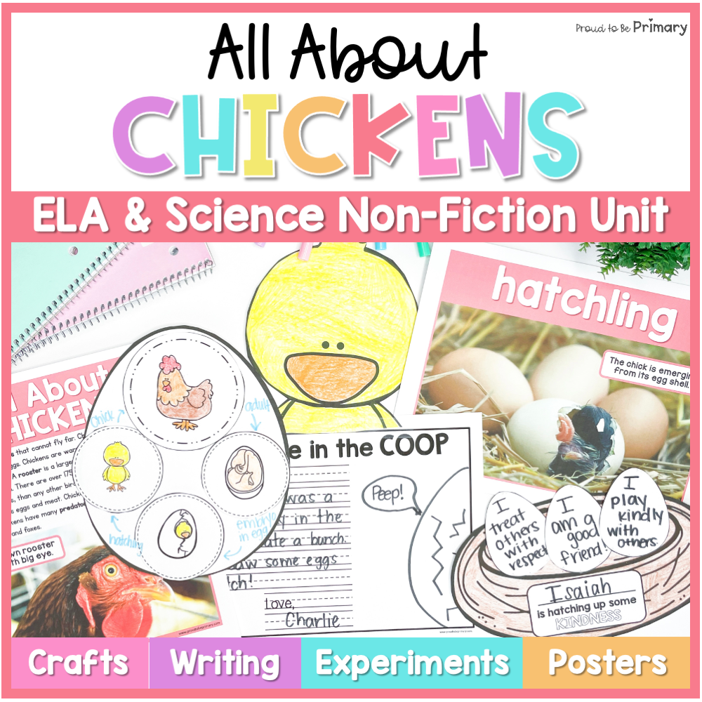 All About Chicken Hatching Eggs Life Cycle Craft Spring Chick Writing Activities