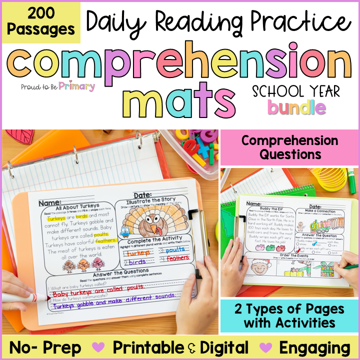 Reading Comprehension Passages and Questions Worksheets & Fluency Activities