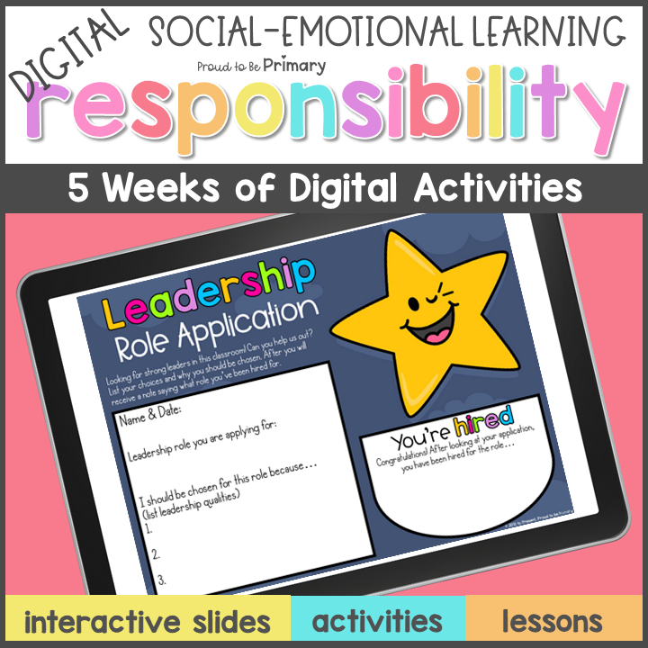 Responsibility Leadership Decision Making Lesson SEL Digital Activity Slides 3-5