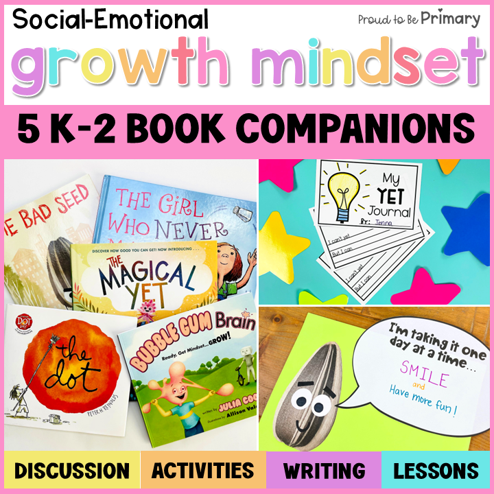 Growth Mindset Read Aloud Picture Book Activities - Sort, Crafts, Coloring Pages