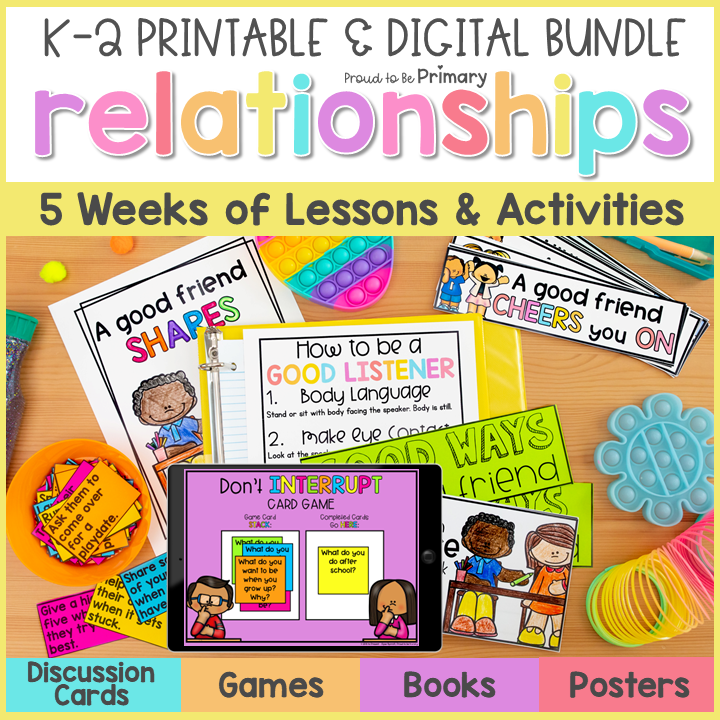 Friendship Skills Activities & Slides - Being a Good Friend, Sharing SEL Lessons