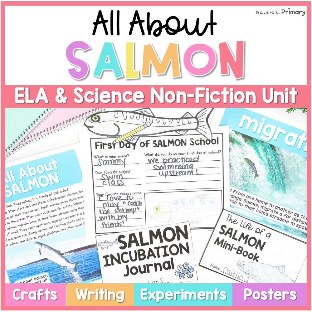 Salmon Life Cycle Spring Science Unit Lessons, Activities, Craft, Project