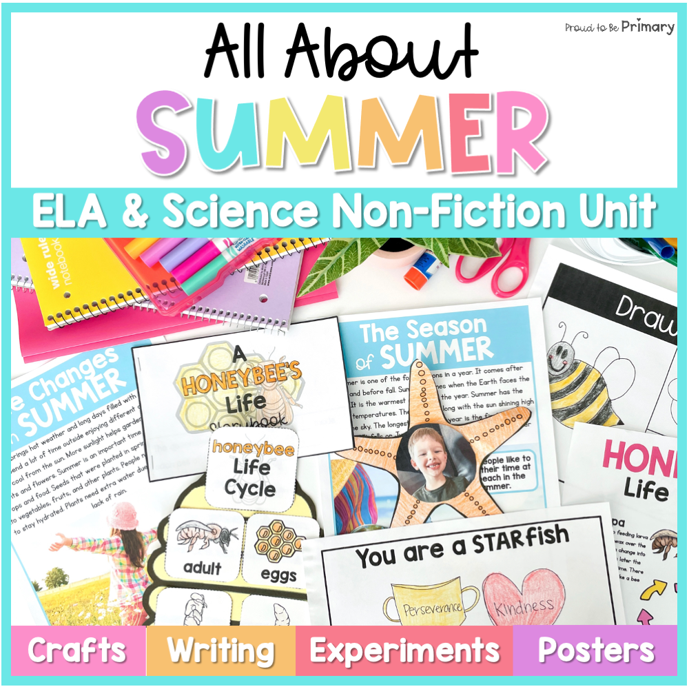 Summer Sunflowers Starfish Bees Life Cycle Craft Vocabulary Science Activities