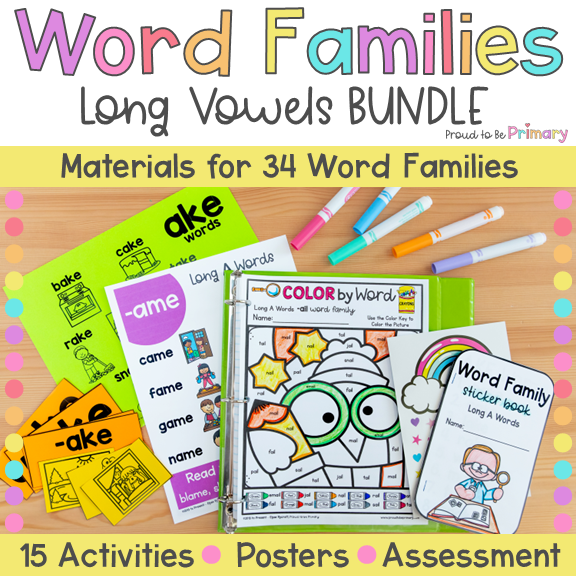 Long Vowel Sounds Teams Silent E Word Family Worksheets SOR Phonics Activities Bundle