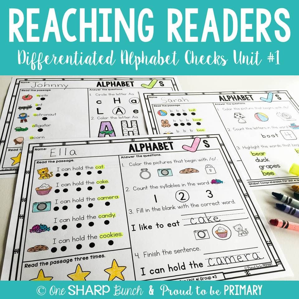 Guided Reading Comprehension Alphabet Checks - Proud to be Primary