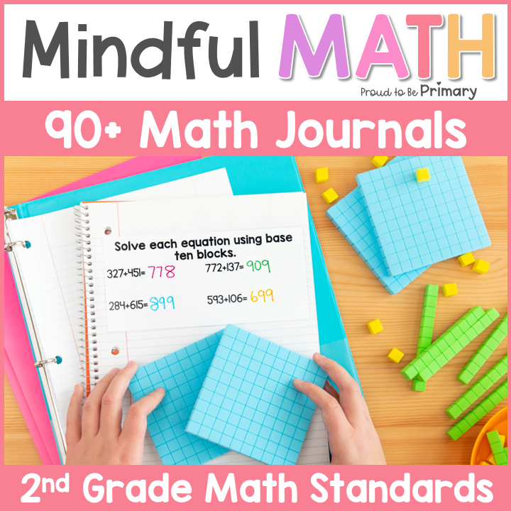 2nd Grade Math Word Problems Interactive Journal Prompts Small Group Activities