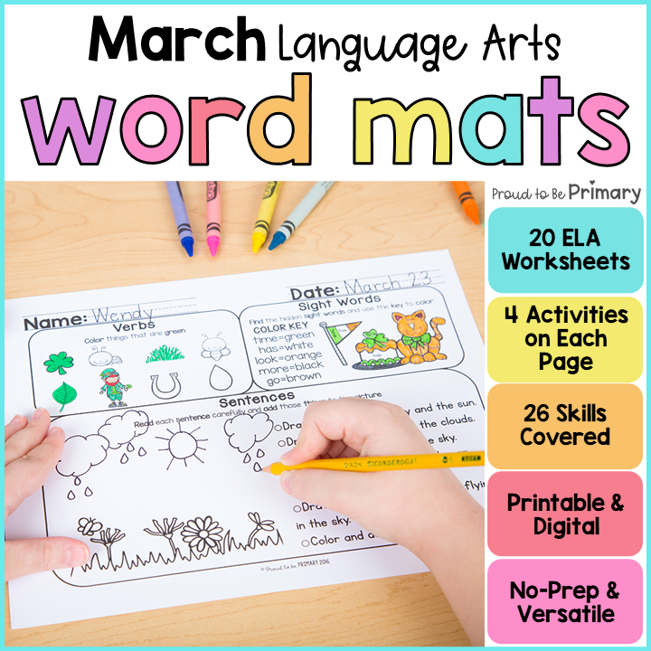 March Word Work and Daily Language Arts Review