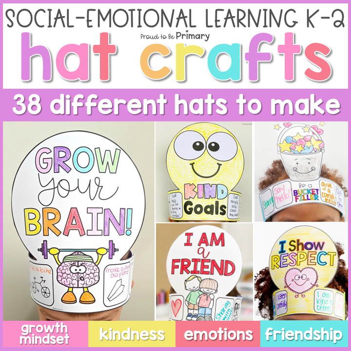 SEL Hat Crown Headband Craft Activities Growth Mindset Kindness Friendship Goals