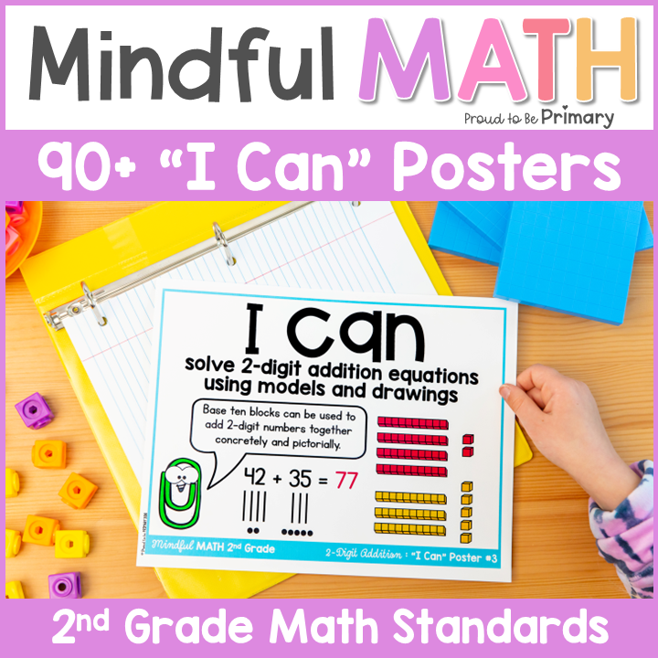 2nd Grade I Can Statement Posters - Math Common Core Standards - Student Goals