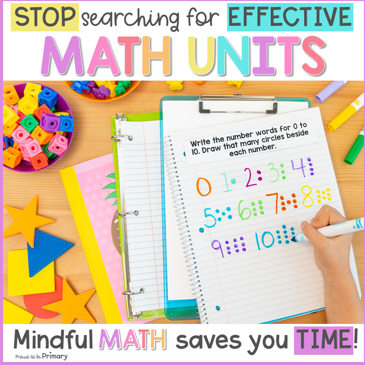 Numbers to 10 - First Grade Mindful Math