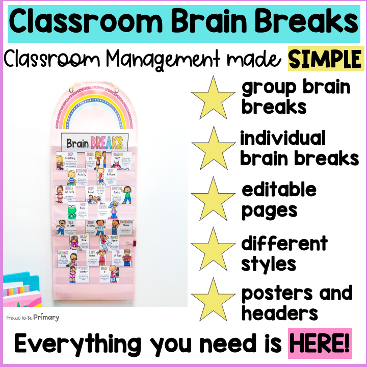 Brain Breaks & Activity Cards for Classroom Management