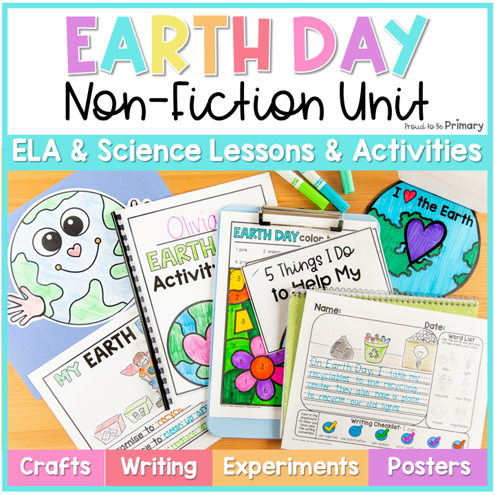 Earth Day Activities Hat Crown Craft Reading Passages Writing Prompt Worksheets