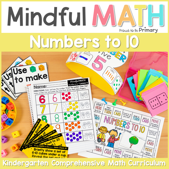 Numbers to 10 - Kindergarten Mindful Math