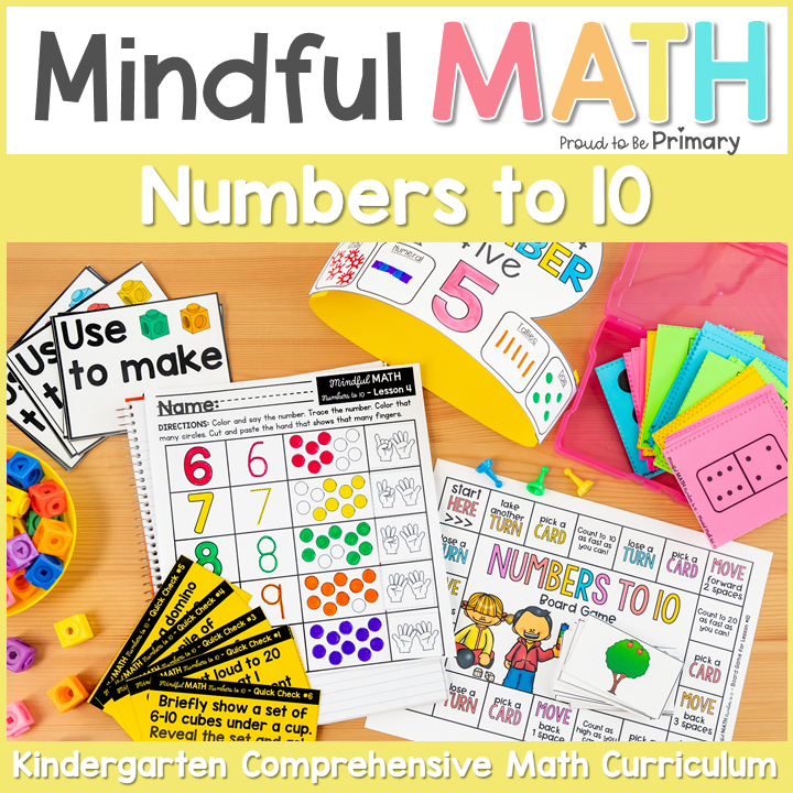 Kindergarten Math Counting Numbers 1 to 10 Posters Centers Worksheets Activities