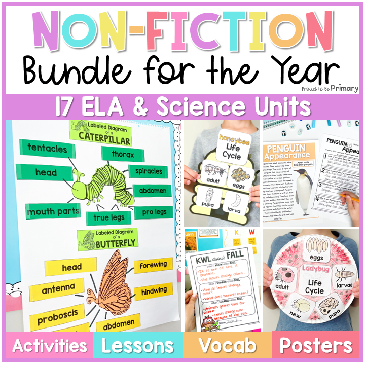 Animal Life Cycle Research Projects, Non-Fiction Reading, & Science Experiments