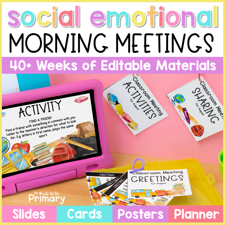 Morning Meeting Slides - Activities, Questions, Greetings - Social Emotional SEL