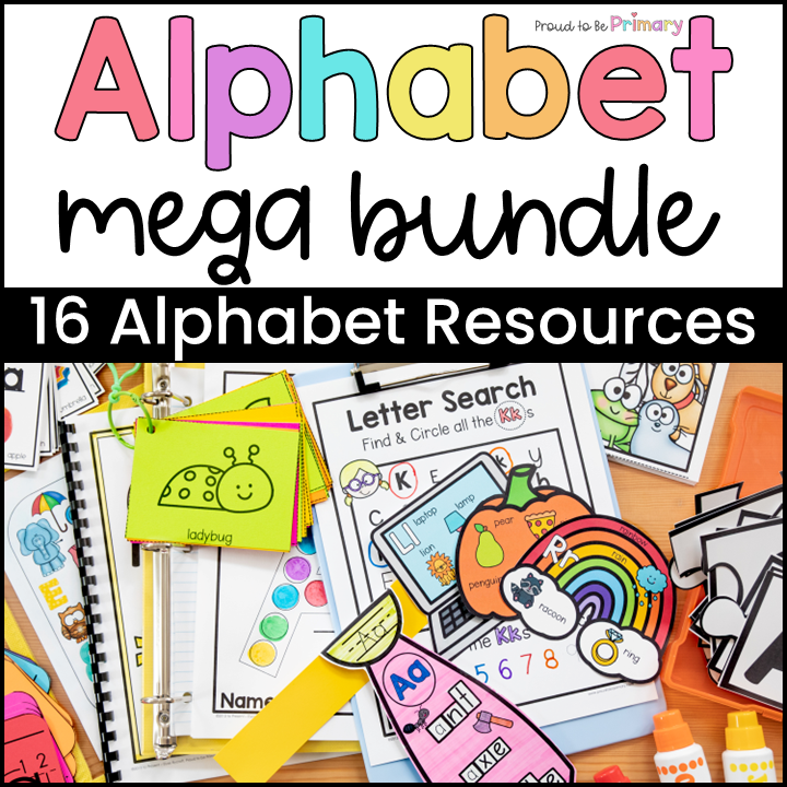 Alphabet Activities - 16 Resource Bundle - Literacy Centers, Posters, Worksheets