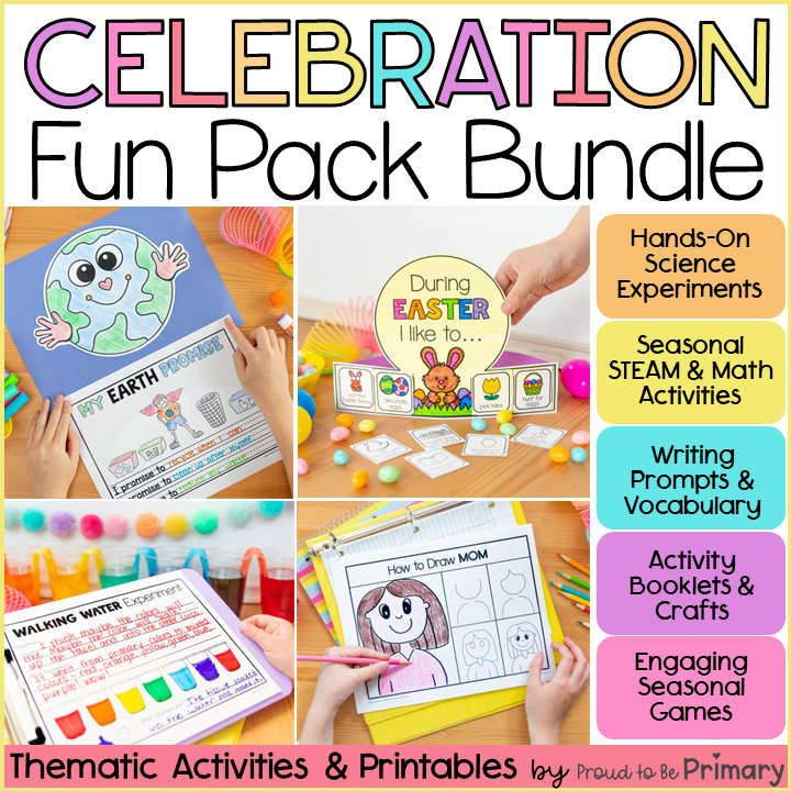Holiday Crafts, Activities, Games, Literacy & Math Bundle - Mothers Fathers Day