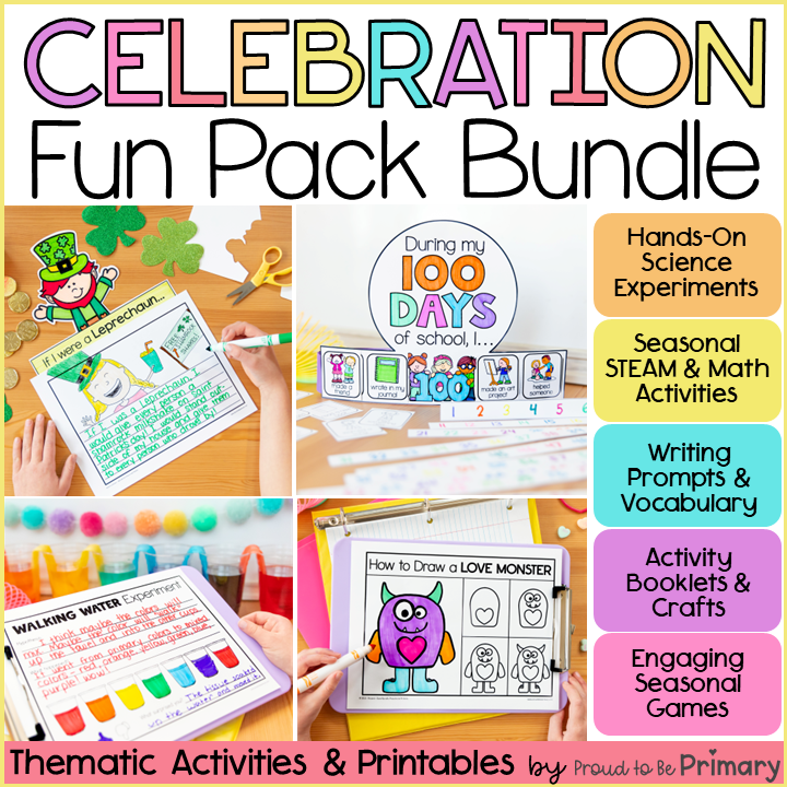 Holiday Crafts, Games, Writing, Math Worksheets & Activities - 10 Pack Bundle