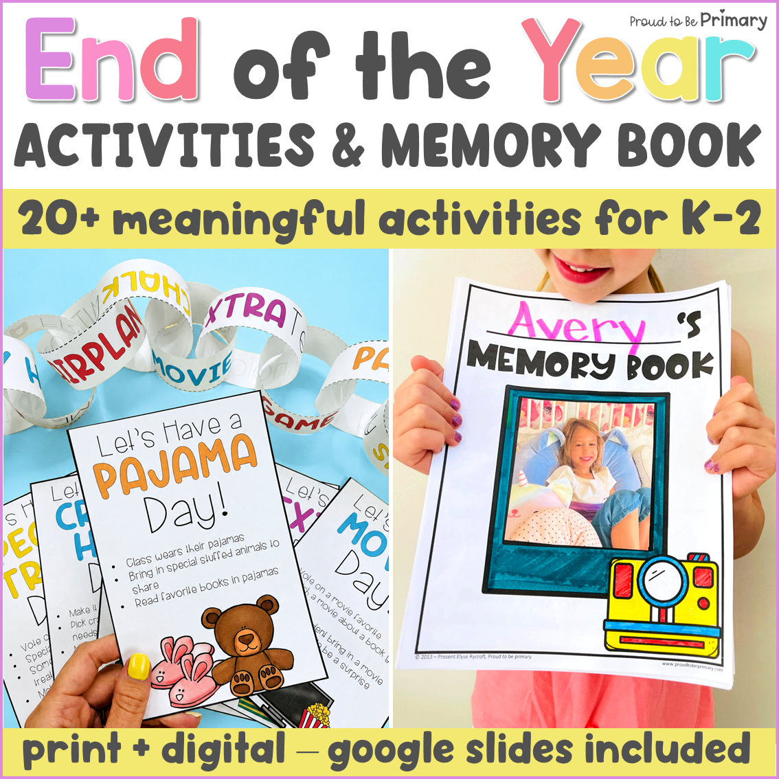 End of the Year Memory Book Theme Days Bulletin Board Reflection SEL Activities
