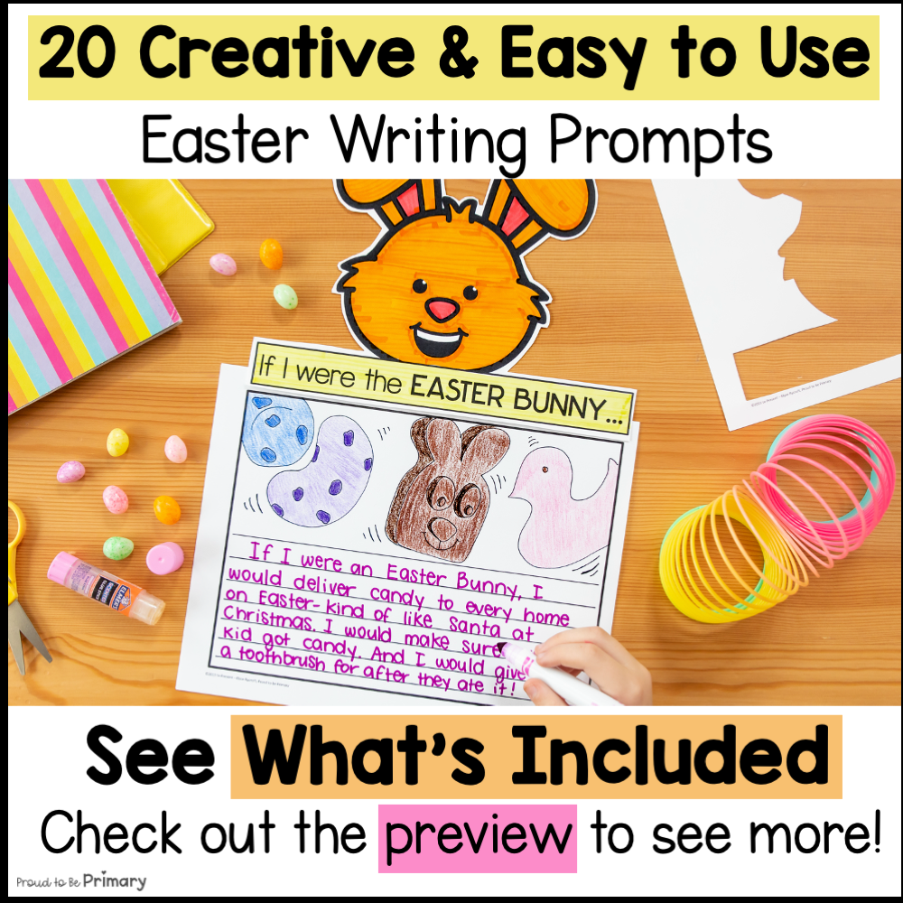 Easter Writing Prompts Paper Crafts Easter Egg Easter Bunny Spring Break Writing
