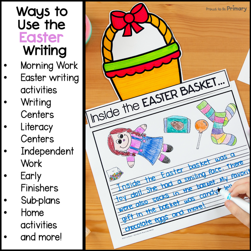 Easter Writing Prompts Paper Crafts Easter Egg Easter Bunny Spring Break