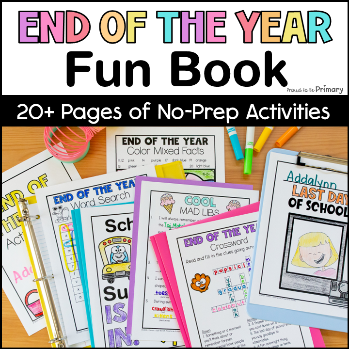 End of Year Coloring Pages Worksheets Word Search Summer Break Activity Packet
